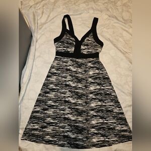 Black White Camo Print Tank Tek Gear Dry Tek Dress XS. "K"